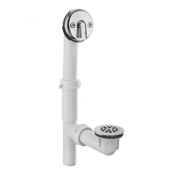 Trip Lever Tub Drain Kit with Chrome Trim