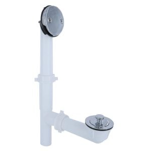 Twist and Turn Tub Drain Kit with Chrome Trim