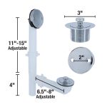 3rd image of Twist and Turn Tub Drain Kit with Chrome Trim