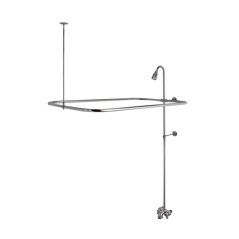 Add-A-Shower Kit for Clawfoot Tub in Chrome - Danco