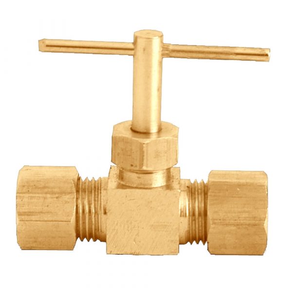 1/4 in. Comp x 1/4 in. Comp. Needle Shut-Off Valve