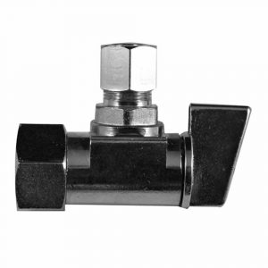 3/8 in. Comp. Outlet x 1/2 in. FIP Inlet Angle Stop 3/8 in. Comp. Outlet x 1/2 in. FIP Inlet Angle Stop