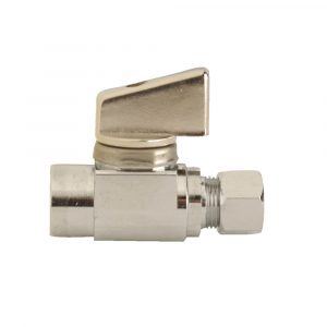 3/8 in. Comp Outlet x 3/8 in. FIP Inlet Straight Stop 3/8 in. Comp Outlet x 3/8 in. FIP Inlet Straight Stop