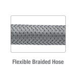 4th image of 3/8 in. Comp. x 1/2 in. FIP. x 30 in. LGTH Stainless Steel Faucet Supply Line Hose