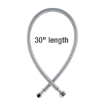 3rd image of 3/8 in. Comp. x 1/2 in. FIP. x 30 in. LGTH Stainless Steel Faucet Supply Line Hose