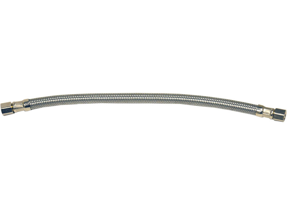 1/4 in. Comp. x 1/4 in. Comp. x 12 in. LGTH Stainless Steel Ice Maker  Supply Line Hose - Danco