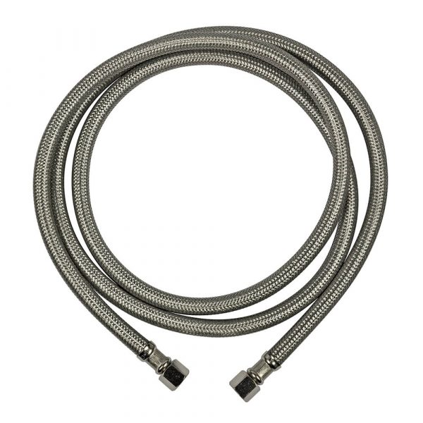 1/4 in. Comp. x 1/4 in. Comp. x 60 in. LGTH Stainless Steel Ice Maker Supply Line Hose