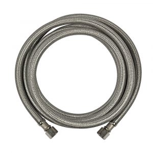 1/4 in. Comp. x 1/4 in. Comp. x 84 in. LGTH Stainless Steel Ice Maker Supply Line Hose