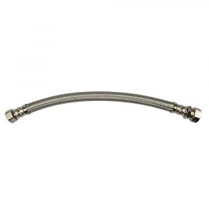 3/4 in. FIP x 3/4 in. I.D. Comp. Coupling x 18 in. LGTH Stainless Steel Water Heater Supply Line Hose