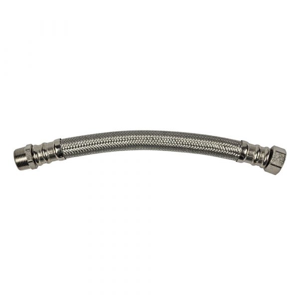 3/4 in. MIP x 3/4 in. FIP x 12 in. LGTH Stainless Steel Water Heater Supply Line Hose