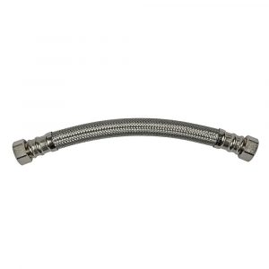 3/4 in. FIP x 3/4 in. FIP x 12 in. LGTH Stainless Steel Water Heater Supply Line Hose