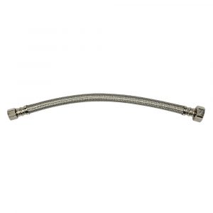 3/8 in. Flare x 1/2 in. FIP. x 12 in. LGTH Stainless Steel Faucet Supply Line Hose