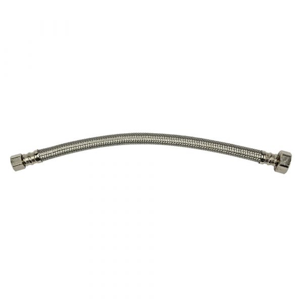 3/8 in. Flare x 1/2 in. FIP. x 12 in. LGTH Stainless Steel Faucet Supply Line Hose