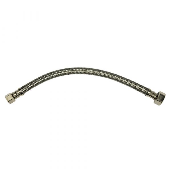 3/8 in. Comp. x 1/2 in. FIP. x 12 in. LGTH Stainless Steel Faucet Supply Line Hose