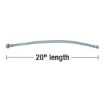 3/8 in. Comp. x 1/2 in. FIP. x 20 in. LGTH Stainless Steel Faucet Supply Line Hose