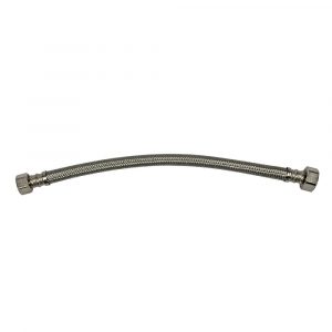 1/4 in. Comp. x 1/4 in. Comp. x 12 in. LGTH Stainless Steel Ice Maker  Supply Line Hose - Danco