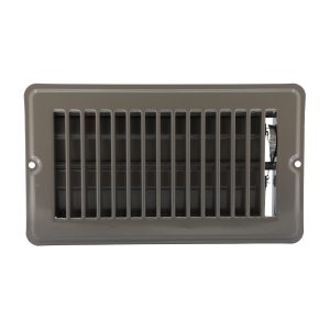 4 in. x 8 in. Steel Floor Register with 7/8 in. Drop in Brown