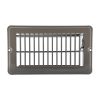 4 in. x 8 in. Steel Floor Register with 7/8 in. Drop in Brown