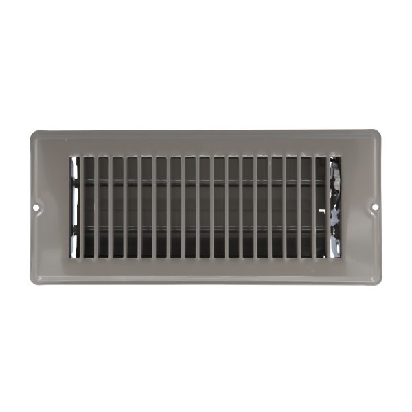 4 in. x 10 in. Steel Floor Register with 1-5/16 in. Drop in Brown