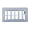 4 in. x 8 in. Steel Floor Register with 7/8 in. Drop in White