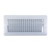 4 in. x 10 in. Steel Floor Register with 7/8 in. Drop in White