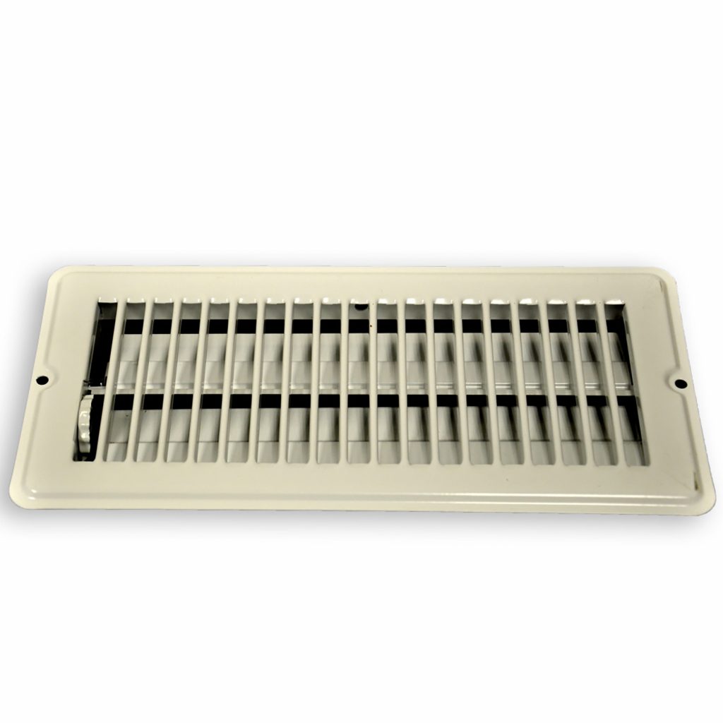 4 in. x 10 in. Steel Floor Register with 7/8 in. Drop in Brown