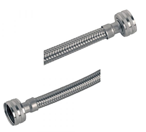 3/4 in. FHT x 3/4 in. FHT x 48 in. LGTH Stainless Steel Washing Machine Supply Line Hose
