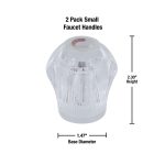 4th image of Universal Small Faucet Handles in Clear Acrylic