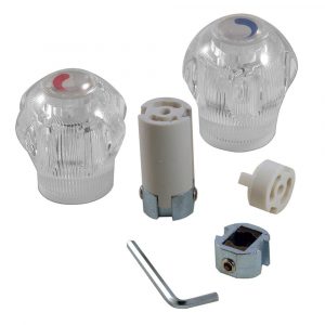 Universal Large Faucet Handles in Clear Acrylic