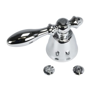 Universal Decorative Lever Faucet Handle in Chrome