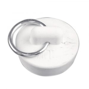 1-1/8 in. Rubber Drain Stopper in White (1 per Card)