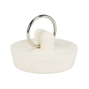 1-3/8 in. Rubber Drain Stopper in White (1 per Card)