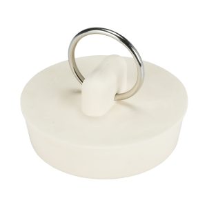 1-1/2 in. Rubber Drain Stopper in White (1 per Card)