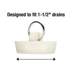 1-1/2 in. Rubber Drain Stopper in White (1 per Card)