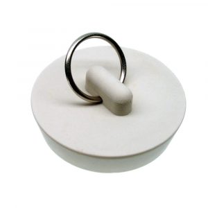 1-5/8 in. Rubber Drain Stopper in White (1 per Card)