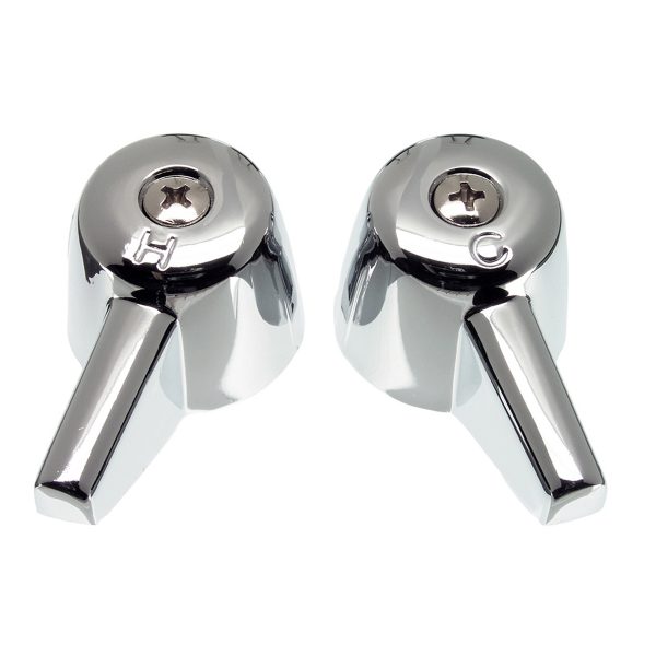 Pair of Handles for Central Brass Faucets in Chrome