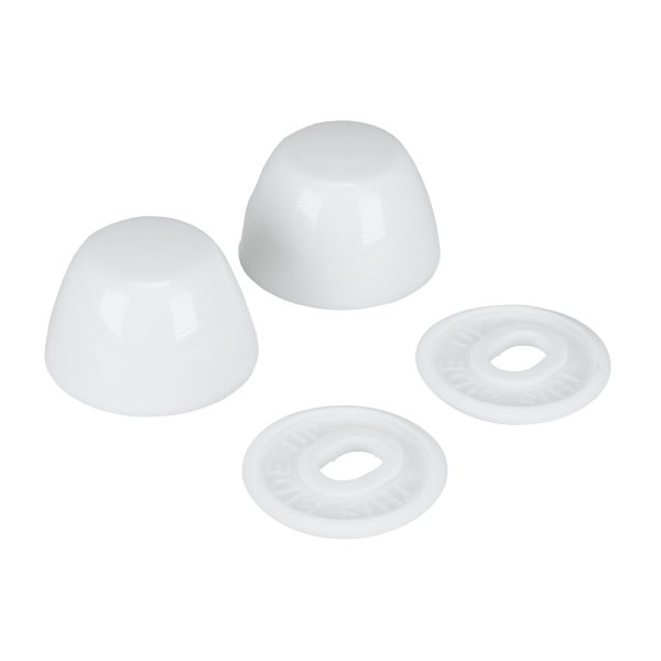 Universal Round Toilet Bolt Caps in White