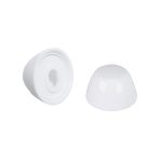 Universal Round Toilet Bolt Caps in White