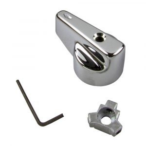 Universal Large Canopy Lever Diverter Handle in Chrome