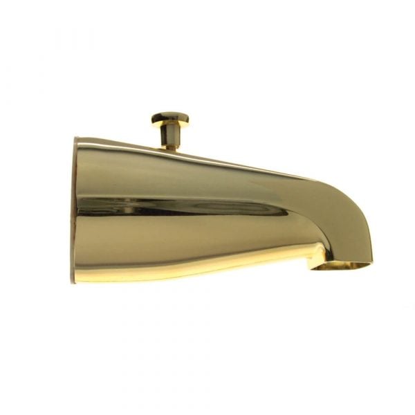 Universal Tub Spout w/ Diverter in Polished Brass