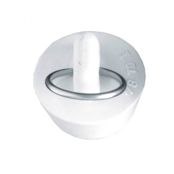 7/8 in. Rubber Drain Stopper in White (1 per Card)