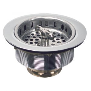 3-1/2 in. Twist Tight Kitchen Sink Strainer Assembly in Stainless Steel