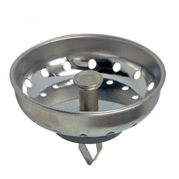 3-1/4 in. Basket Strainer with Arrow Clip in Chrome