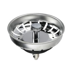 3-1/2 in. Post Lock-In Basket Strainer in Stainless Steel