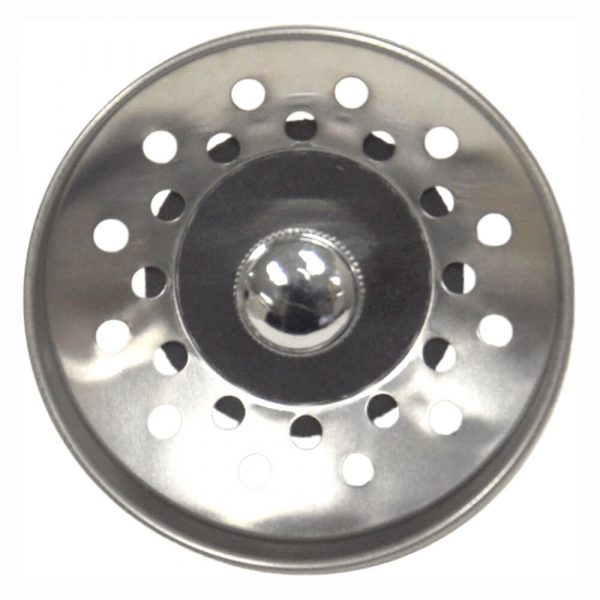 3-1/2 in. Plastic Strainer Basket in Chrome
