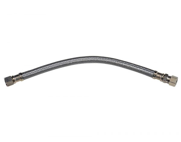3/8 in. Comp. x 3/8 in. O.D. Comp. x 12 in. LGTH Stainless Steel Faucet Supply Line Hose