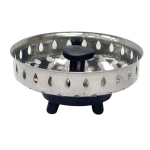 3/4 in. Basket Strainer with Rubber Stopper in Chrome 3/4 in. Basket Strainer with Rubber Stopper in Chrome