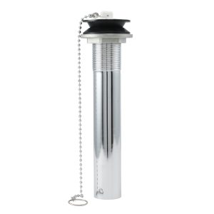 1-1/14 in. x 8 in. Brass Basin Drain with Stopper in Chrome 1-1/14 in. x 8 in. Brass Basin Drain with Stopper in Chrome