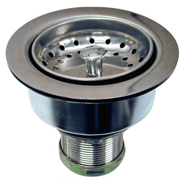 3-1/2 in. Basket Strainer Assembly in Stainless Steel