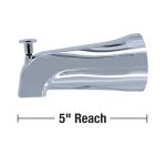 3rd image of 5 in.  Bathroom Tub Spout w/ Front Diverter in Chrome